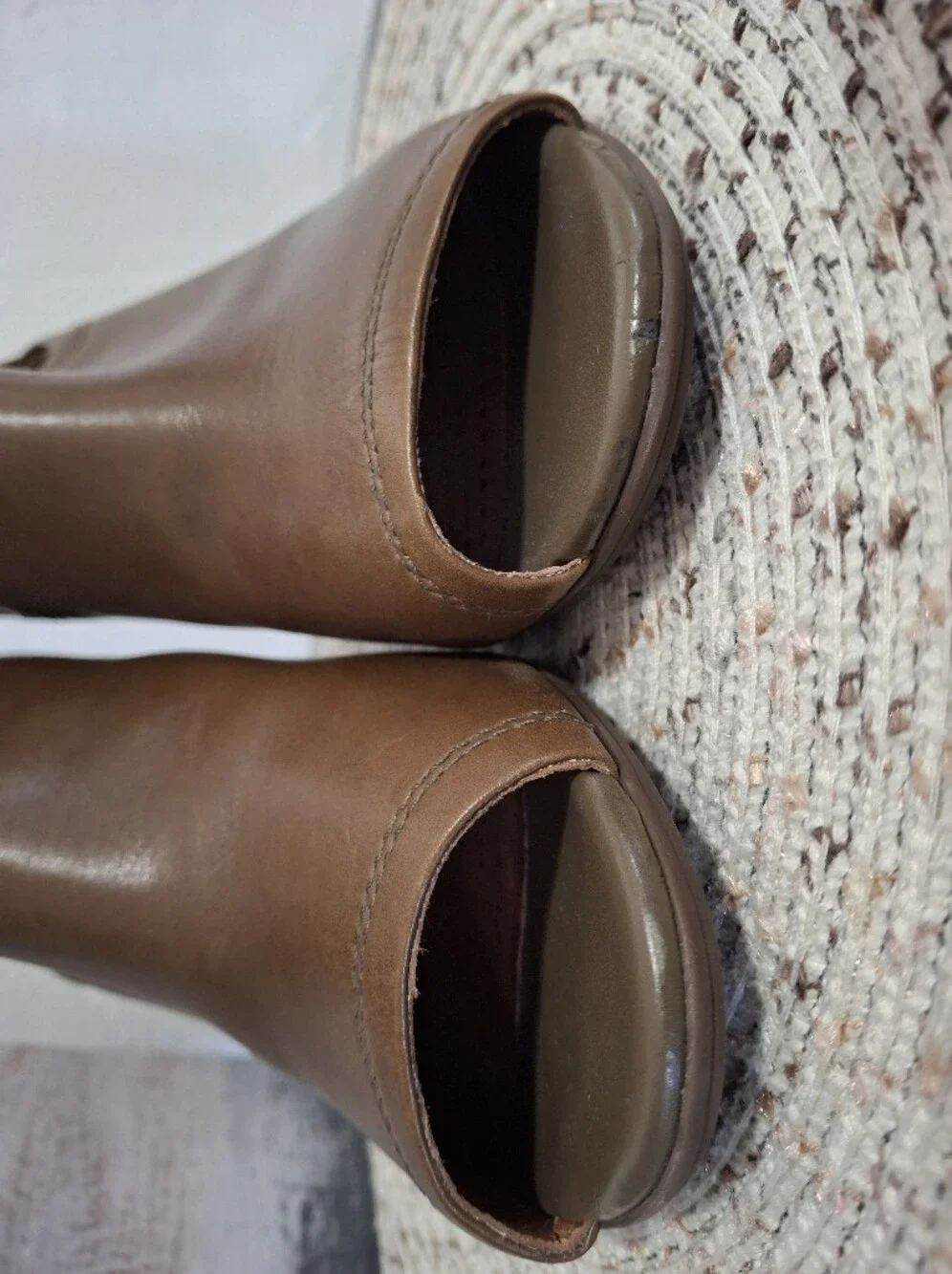 Women’s ClarksBrown Open-Toe Heeled Ankle Boots with Buckle Size 7.